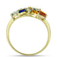 Inel din Argint 925 Placat cu Aur ( 2.43 grame ) cu Safir Rosebery Curcubeu 2.39 Carate