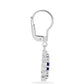 Cercei din Argint 925 ( 3.57 grame ) cu Iolit și Topaz Alb 1.9 Carate