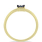 Inel din Argint 925 Placat cu Aur ( 1.49 grame ) cu Diamant Albastru 0.01 Carate