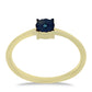 Inel din Argint 925 Placat cu Aur ( 1.49 grame ) cu Diamant Albastru 0.01 Carate