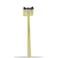 Inel din Argint 925 Placat cu Aur ( 1.49 grame ) cu Diamant Albastru 0.01 Carate