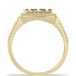Inel din Argint 925 Placat cu Aur ( 4.49 grame ) cu Diamant Albastru 0.06 Carate
