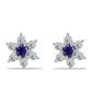 Cercei din Argint 925 ( 1.2 grame ) cu Iolit și Topaz Alb 0.8 Carate