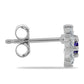 Cercei din Argint 925 ( 1.2 grame ) cu Iolit și Topaz Alb 0.8 Carate