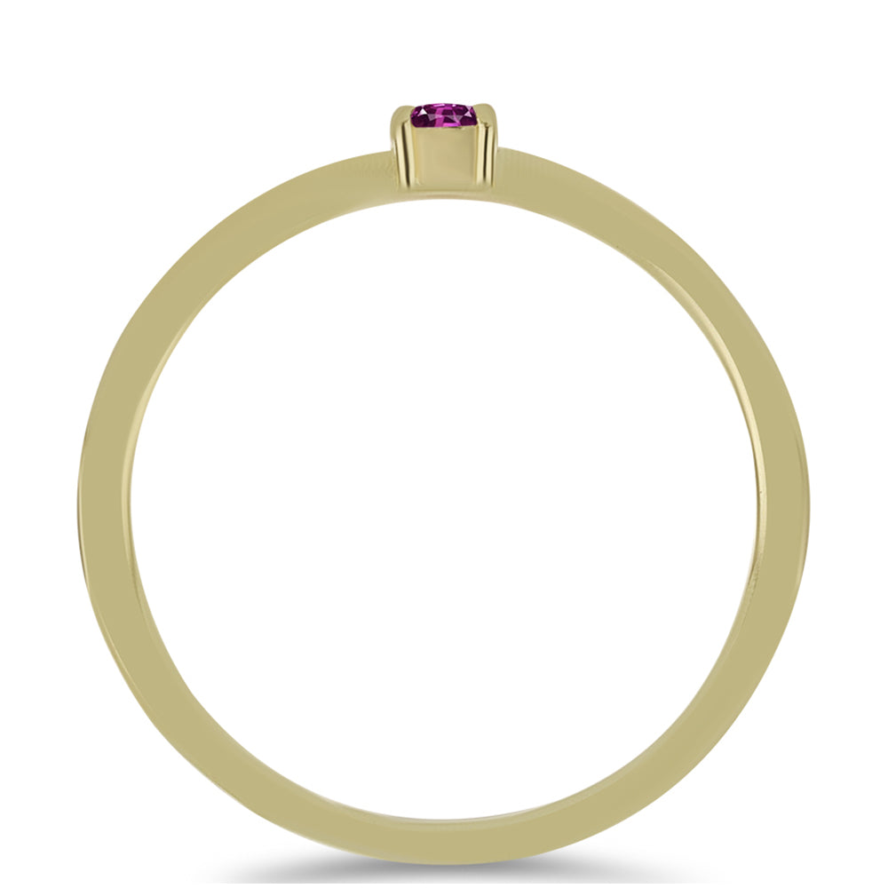 Inel din Argint 925 Placat cu Aur ( 0.95 grame ) cu Safir Violet 0.13 Carate