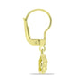 Cercei din Argint 925 Placat cu Aur ( 1.79 grame ) cu Diamant Albastru 0.01 Carate