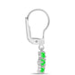 Cercei din Argint 925 ( 1.88 grame ) cu Opal Hialit și Topaz Alb 1.1 Carate