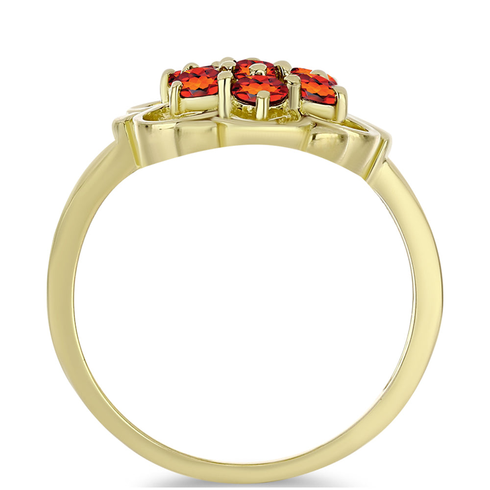 Inel din Argint 925 Placat cu Aur ( 3.18 grame ) cu Citrin Madeira 1.18 Carate 2 