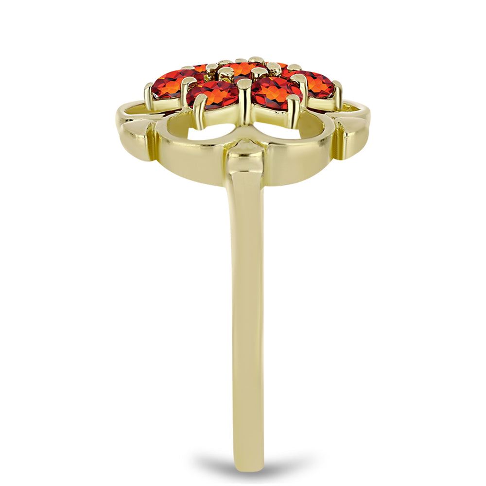 Inel din Argint 925 Placat cu Aur ( 3.18 grame ) cu Citrin Madeira 1.18 Carate