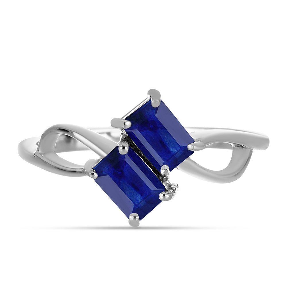 Inel din Argint 925 ( 2.28 grame ) cu Safir Albastru Australian 1.62 Carate 1 