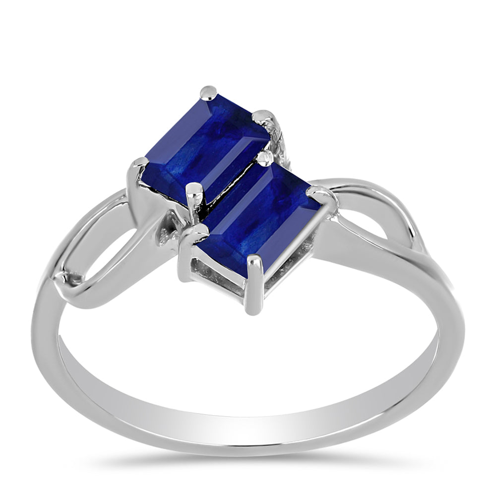 Inel din Argint 925 ( 2.28 grame ) cu Safir Albastru Australian 1.62 Carate 3 
