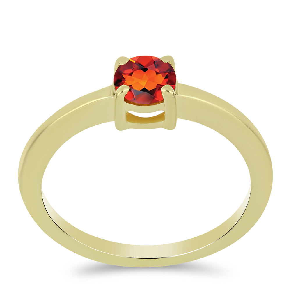 Inel din Argint 925 Placat cu Aur ( 1.82 grame ) cu Citrin Madeira 0.41 Carate 3 