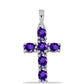 Cruce Pandantiv din Argint 925 ( 2.15 grame ) cu Ametist Marocan 2.38 Carate