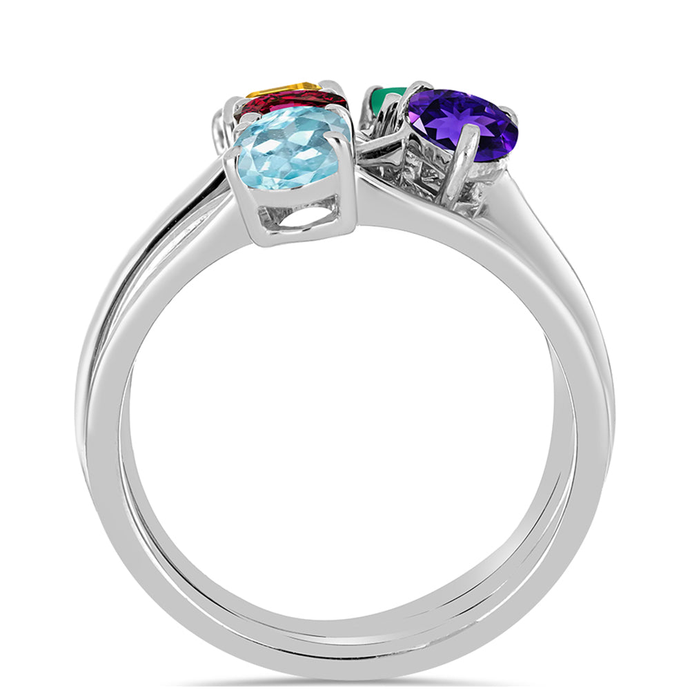 Set din Argint 925 ( 6.53 grame ) cu Ametist Marocan și Agat Verde 3.63 Carate ( Inel )