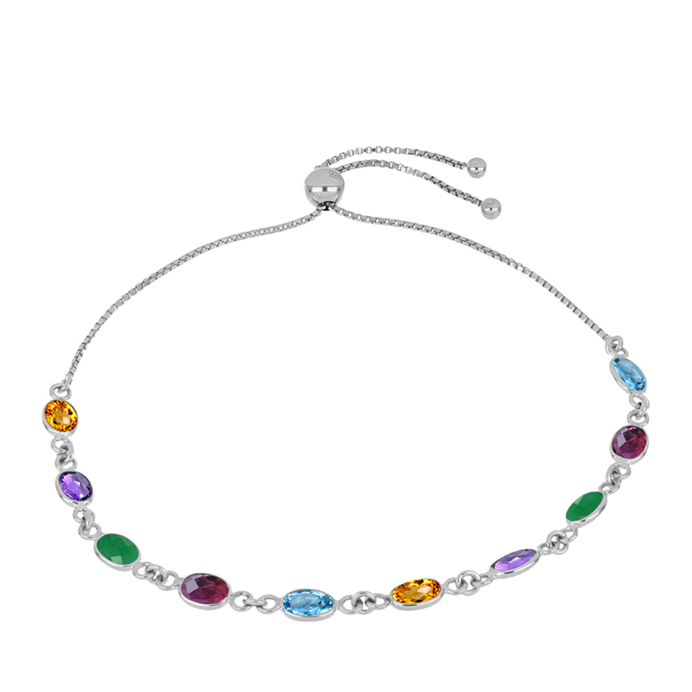 Brățară din Argint 925 ( 3.07 grame ) cu Ametist Marocan și Agat Verde 4.63 Carate 1 