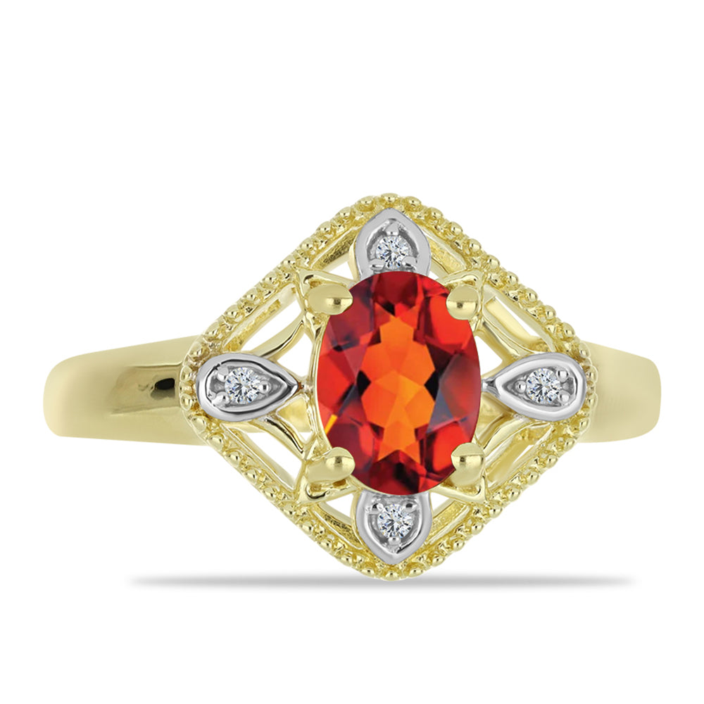 Inel din Argint 925 Placat cu Aur ( 3.18 grame ) cu Citrin Madeira și Topaz Alb 1.06 Carate