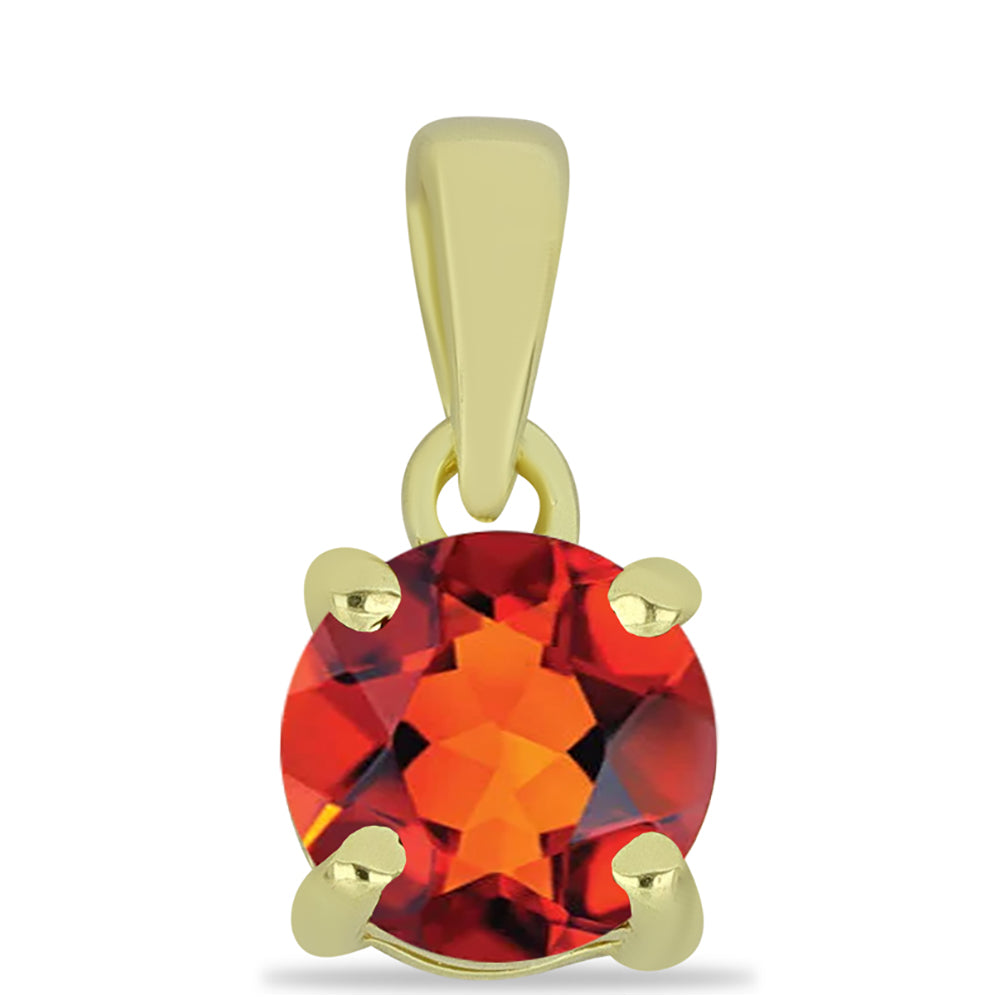 Pandantiv din Argint 925 Placat cu Aur ( 0.49 grame ) cu Citrin Madeira 0.73 Carate