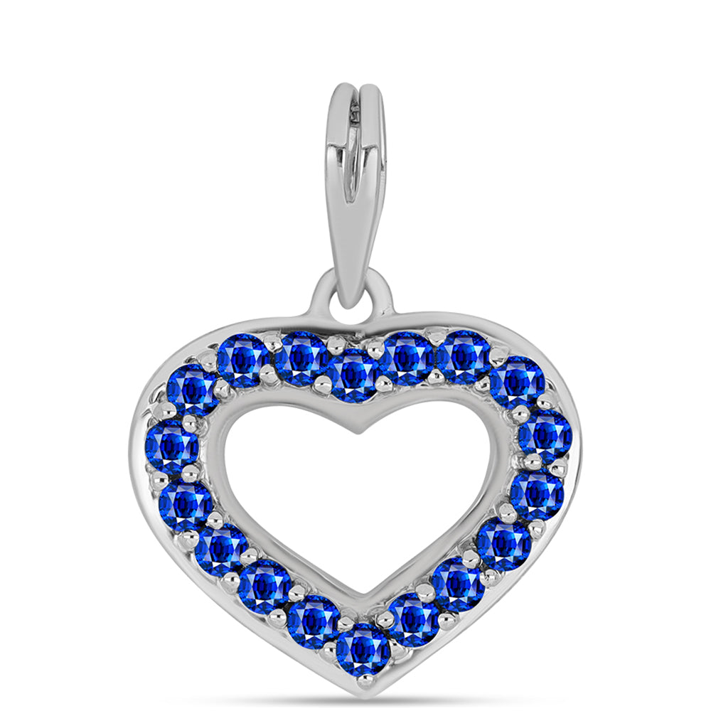 Pandantiv din Argint 925 ( 1.38 grame ) cu Safir Albastru Australian 0.95 Carate 1 