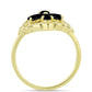 Inel din Argint 925 Placat cu Aur ( 3.09 grame ) cu Spinel Negru 1.14 Carate
