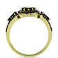 Inel din Argint 925 Placat cu Aur ( 3.91 grame ) cu Spinel Negru 2.36 Carate