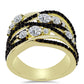 Inel din Argint 925 Placat cu Aur ( 5.64 grame ) cu Spinel Negru și Topaz Alb 2.41 Carate