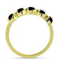 Inel din Argint 925 Placat cu Aur ( 2.14 grame ) cu Spinel Negru 0.66 Carate