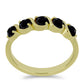 Inel din Argint 925 Placat cu Aur ( 2.14 grame ) cu Spinel Negru 0.66 Carate