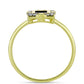 Inel din Argint 925 Placat cu Aur ( 2.56 grame ) cu Diamant Albastru și Topaz Alb 0.12 Carate