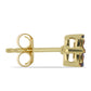 Cercei din Argint 925 Placat cu Aur ( 1.48 grame ) cu Diamant Albastru 0.02 Carate
