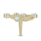 Inel din Argint 925 Placat cu Aur ( 8.17 grame ) cu Piatra Lunii Curcubeu 2.49 Carate