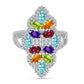 Inel din Argint 925 ( 4.79 grame ) cu Ametist Marocan și Peridot Changbai 3.58 Carate