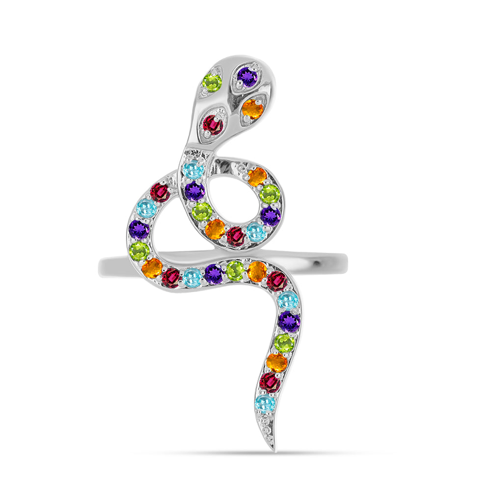 Inel din Argint 925 ( 3.15 grame ) cu Ametist Marocan și Citrin Ural 0.57 Carate 1 