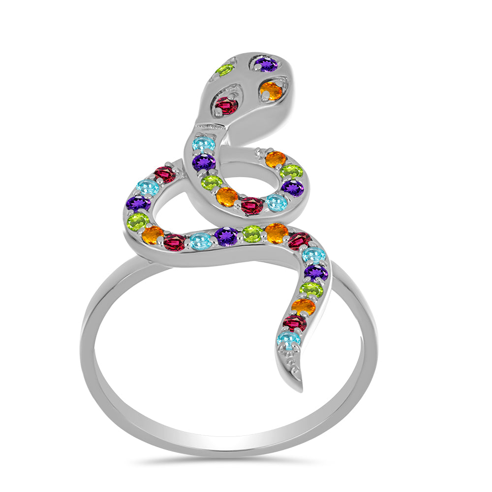 Inel din Argint 925 ( 3.15 grame ) cu Ametist Marocan și Citrin Ural 0.57 Carate