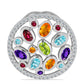 Pandantiv din Argint 925 ( 4.19 grame ) cu Ametist Marocan și Peridot Changbai 2.62 Carate