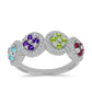 Inel din Argint 925 ( 3.73 grame ) cu Ametist Marocan și Peridot Changbai 1.14 Carate