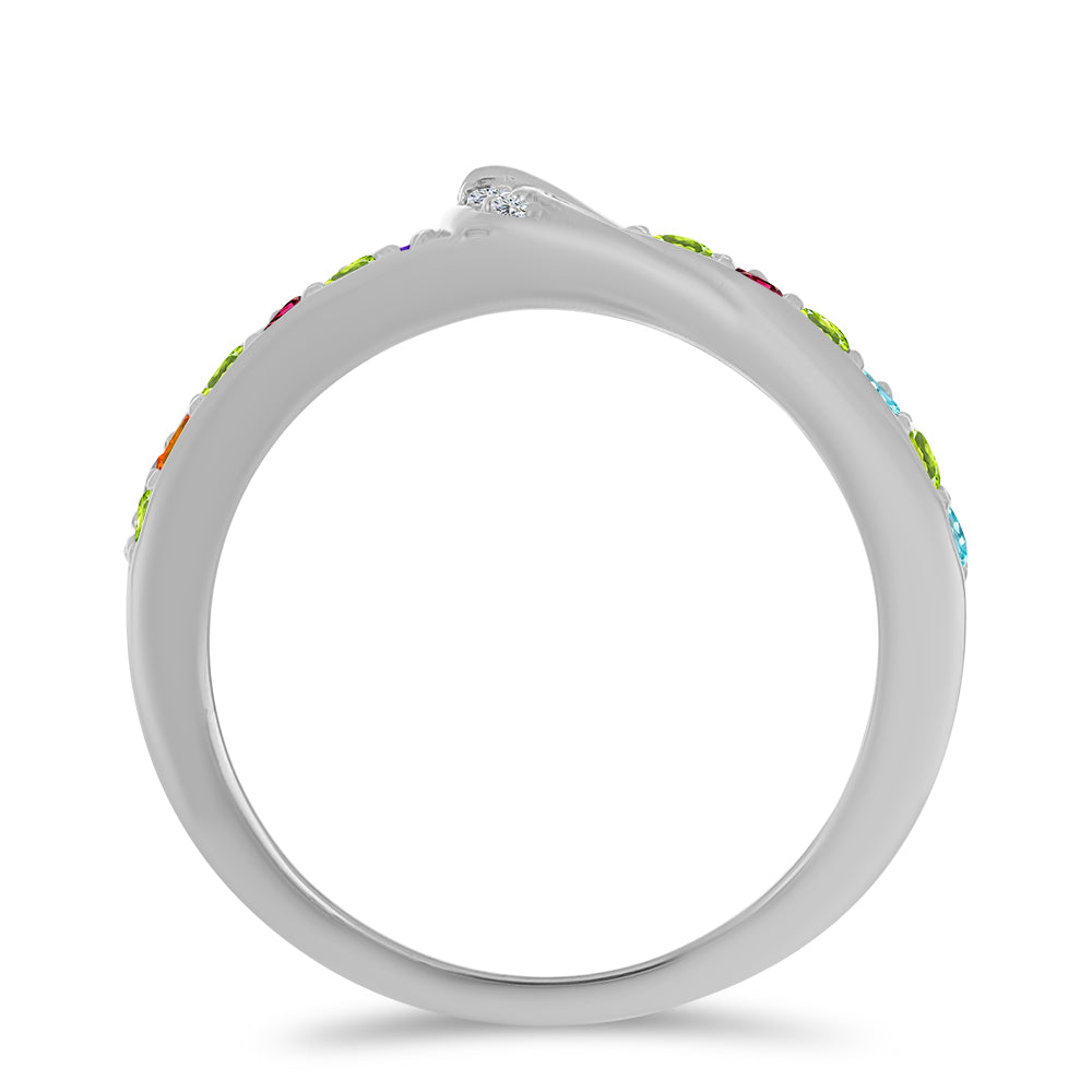 Inel din Argint 925 ( 4.93 grame ) cu Ametist Marocan și Peridot Changbai 1.34 Carate