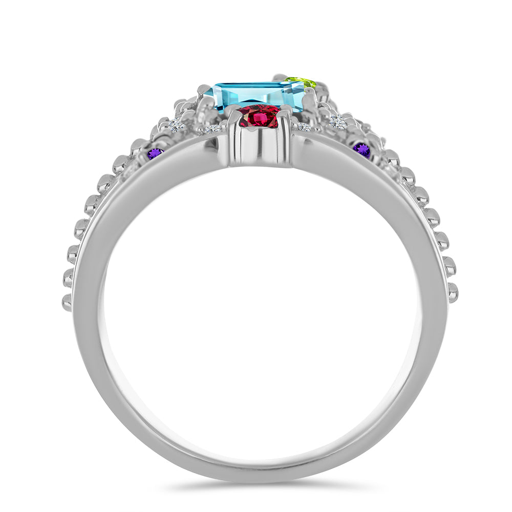 Inel din Argint 925 ( 4.86 grame ) cu Ametist Marocan și Citrin Rio Golden 1.62 Carate