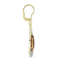 Cercei din Argint 925 Placat cu Aur ( 4.54 grame ) cu Cuarț Coniac și Topaz Alb 4.95 Carate