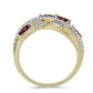 Inel din Argint 925 Placat cu Aur ( 3.73 grame ) cu Opal Etiopian Negru Lega Dembi și Topaz Alb 0.8 Carate