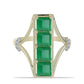 Inel din Argint 925 Placat cu Aur ( 4.02 grame ) cu Smarald Brazilian și Topaz Alb 2.32 Carate