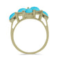 Inel din Argint 925 Placat cu Aur ( 5.97 grame ) cu Turcoaz ”Frumoasa Adormită” 3.37 Carate