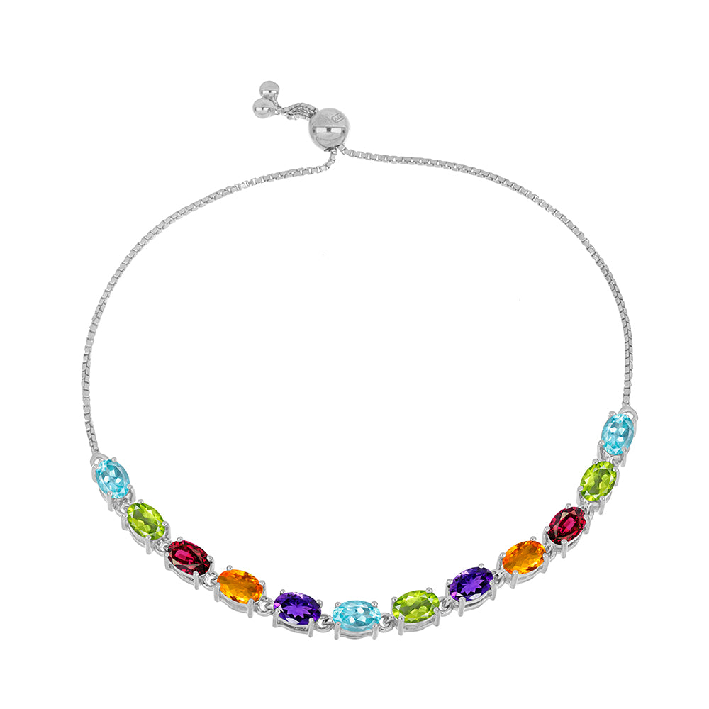 Brățară din Argint 925 ( 4.93 grame ) cu Ametist Marocan și Peridot Changbai 5.63 Carate