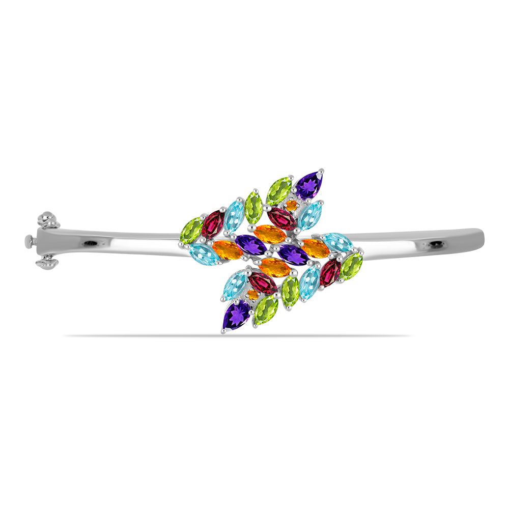 Brățară din Argint 925 ( 12.98 grame ) cu Ametist Marocan și Citrin Rio Golden 4.01 Carate 2 