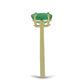Inel din Argint 925 Placat cu Aur ( 1.94 grame ) cu Smarald Brazilian 1.33 Carate