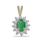 Pandantiv din Argint 925 Placat cu Aur ( 0.7 grame ) cu Smarald Brazilian și Topaz Alb 0.83 Carate