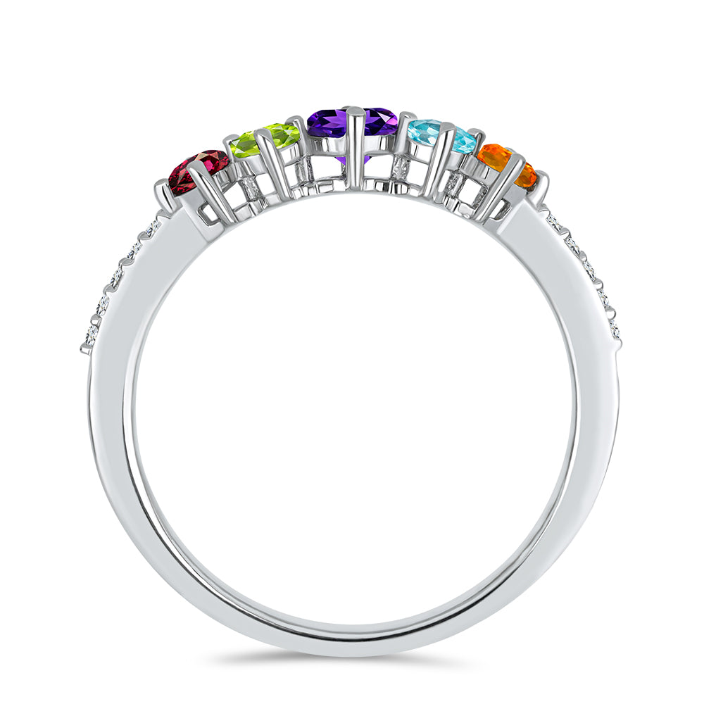 Inel din Argint 925 ( 2.21 grame ) cu Ametist Marocan și Peridot Changbai 0.86 Carate