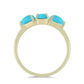 Inel din Argint 925 Placat cu Aur ( 2.38 grame ) cu Turcoaz ”Frumoasa Adormită” 1.47 Carate