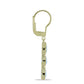 Cercei din Argint 925 Placat cu Aur ( 2.42 grame ) cu Piatra Lunii Curcubeu 2.65 Carate