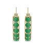 Cercei din Argint 925 Placat cu Aur ( 6.96 grame ) cu Smarald Brazilian 2.95 Carate