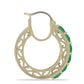Cercei din Argint 925 Placat cu Aur ( 6.96 grame ) cu Smarald Brazilian 2.95 Carate